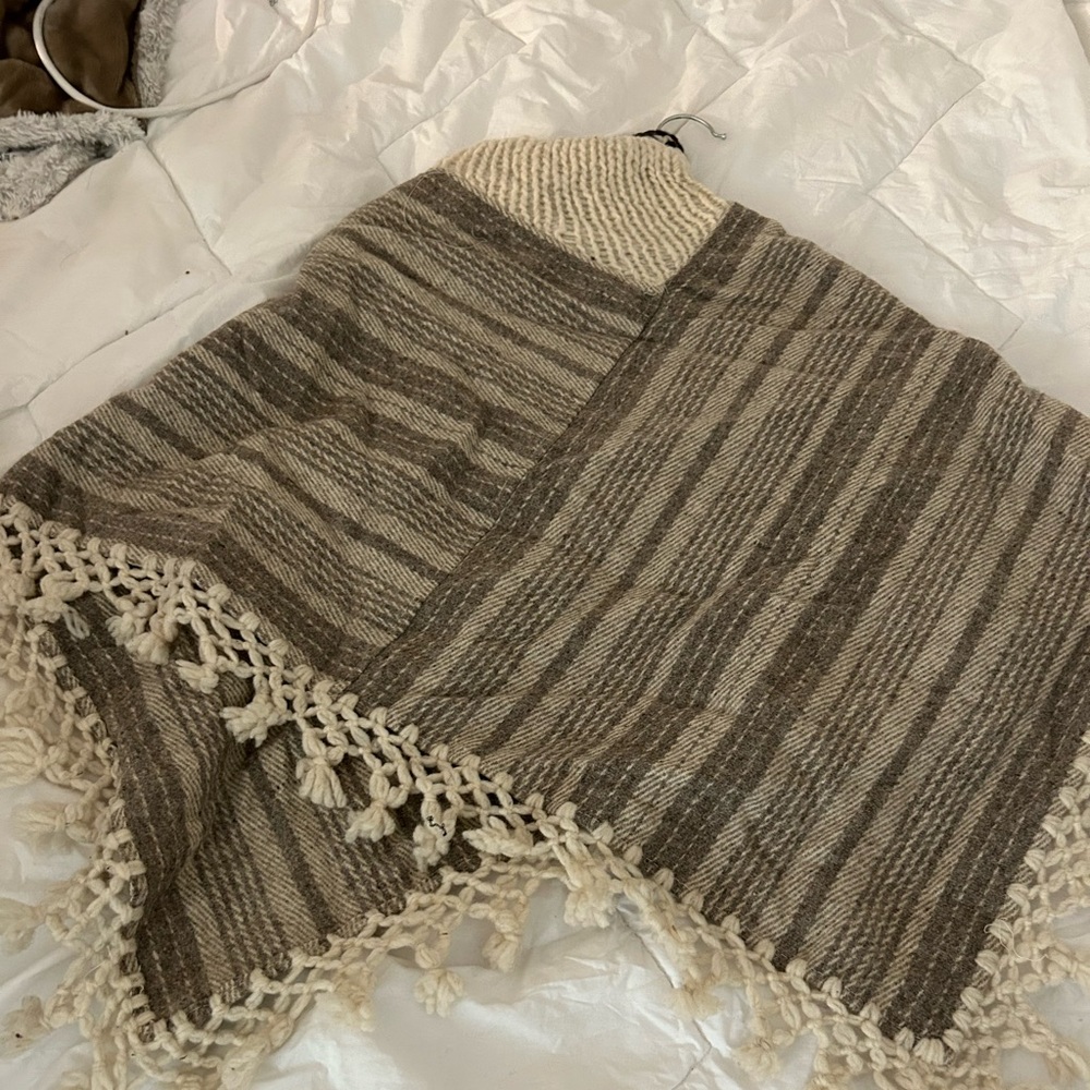 Authentic brown poncho